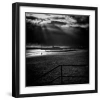 Beach Scene in England with Pier-Rory Garforth-Framed Photographic Print