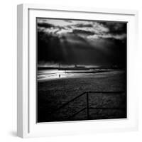 Beach Scene in England with Pier-Rory Garforth-Framed Photographic Print