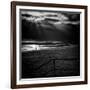 Beach Scene in England with Pier-Rory Garforth-Framed Photographic Print