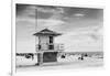 Beach Scene in Florida with a Life Guard Station-Philippe Hugonnard-Framed Photographic Print