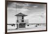 Beach Scene in Florida with a Life Guard Station-Philippe Hugonnard-Framed Photographic Print