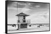 Beach Scene in Florida with a Life Guard Station-Philippe Hugonnard-Framed Stretched Canvas