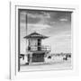 Beach Scene in Florida with a Life Guard Station-Philippe Hugonnard-Framed Photographic Print