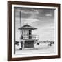 Beach Scene in Florida with a Life Guard Station-Philippe Hugonnard-Framed Photographic Print