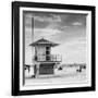 Beach Scene in Florida with a Life Guard Station-Philippe Hugonnard-Framed Photographic Print