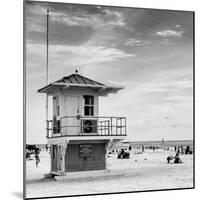 Beach Scene in Florida with a Life Guard Station-Philippe Hugonnard-Mounted Photographic Print