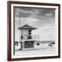 Beach Scene in Florida with a Life Guard Station-Philippe Hugonnard-Framed Photographic Print