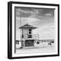 Beach Scene in Florida with a Life Guard Station-Philippe Hugonnard-Framed Premium Photographic Print