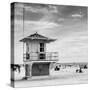 Beach Scene in Florida with a Life Guard Station-Philippe Hugonnard-Stretched Canvas