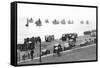 Beach Scene in Victorian England, Ca. 1900-null-Framed Stretched Canvas