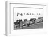 Beach Scene in Victorian England, Ca. 1900-null-Framed Photographic Print