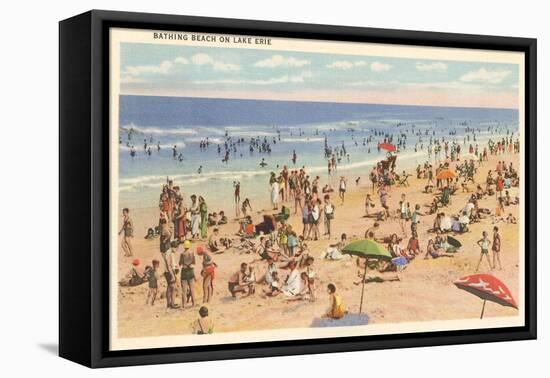Beach Scene, Lake Erie, Ohio-null-Framed Stretched Canvas