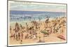 Beach Scene, Lake Erie, Ohio-null-Mounted Art Print