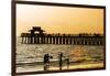 Beach Scene - Naples Florida Pier at Sunset-Philippe Hugonnard-Framed Photographic Print