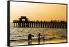 Beach Scene - Naples Florida Pier at Sunset-Philippe Hugonnard-Framed Stretched Canvas