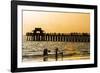 Beach Scene - Naples Florida Pier at Sunset-Philippe Hugonnard-Framed Photographic Print