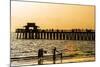 Beach Scene - Naples Florida Pier at Sunset-Philippe Hugonnard-Mounted Photographic Print