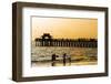 Beach Scene - Naples Florida Pier at Sunset-Philippe Hugonnard-Framed Photographic Print