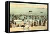 Beach Scene, Narragansett Pier, Rhode Island-null-Framed Stretched Canvas