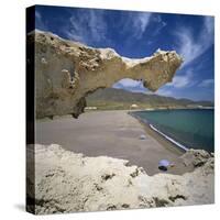 Beach Scene, Near San Jose, Cabo de Gata, Costa de Almeria, Andalucia, Spain, Europe-Stuart Black-Stretched Canvas