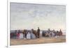 Beach Scene Near Trouville, C.1863-66-Eugène Boudin-Framed Giclee Print