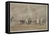Beach Scene No.1, C.1880 (W/C & Graphite on Paper)-Eugene Louis Boudin-Framed Stretched Canvas