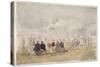 Beach Scene No.2, C.1890 (W/C on Paper)-Eugene Louis Boudin-Stretched Canvas