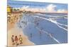 Beach Scene, Ocean City, New Jersey-null-Mounted Premium Giclee Print