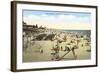 Beach Scene, Oceanside, California-null-Framed Art Print