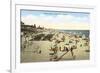 Beach Scene, Oceanside, California-null-Framed Art Print