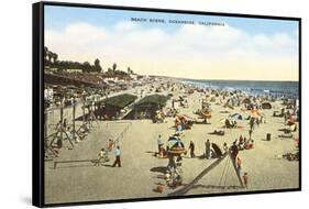 Beach Scene, Oceanside, California-null-Framed Stretched Canvas