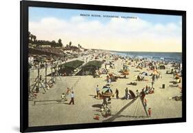 Beach Scene, Oceanside, California-null-Framed Art Print