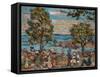 Beach Scene (Oil on Canvas)-Maurice Brazil Prendergast-Framed Stretched Canvas