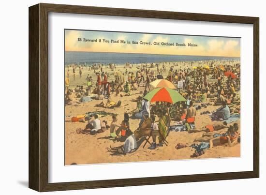 Beach Scene, Old Orchard, Maine-null-Framed Art Print