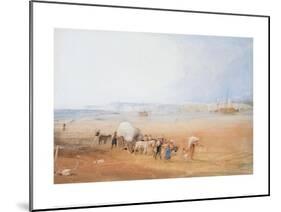 Beach Scene on the South Coast-J M W Turner-Mounted Giclee Print
