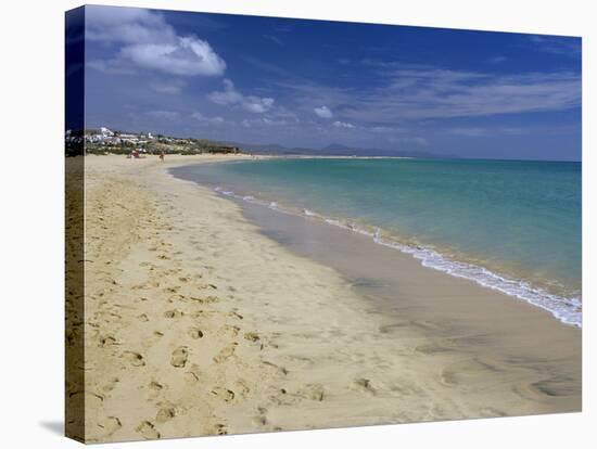 Beach Scene, Playa De Sotavento De Jandia, Fuerteventura, Canary Islands, Spain, Atlantic, Europe-Stuart Black-Stretched Canvas