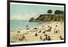 Beach Scene, Santa Barbara, California-null-Framed Art Print