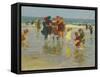 Beach Scene. Strandszene-Edward Henry Potthast-Framed Stretched Canvas