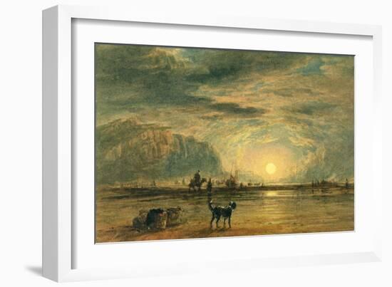 Beach Scene - Sunrise, C.1820-David Cox-Framed Giclee Print