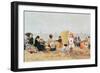 Beach Scene, Trouville, 1881-Eugène Boudin-Framed Giclee Print