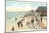 Beach Scene, Watch Hill, Rhode Island-null-Mounted Art Print