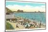 Beach Scene, Watch Hill, Rhode Island-null-Mounted Art Print