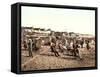 Beach Scene, Westerland, Germany, Pub. C.1895-null-Framed Stretched Canvas