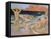 Beach Scene with a Boat-Maurice Denis-Framed Stretched Canvas