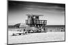 Beach Scene with a Life Guard Station - Miami Beach - Florida-Philippe Hugonnard-Mounted Photographic Print