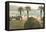 Beach Scene with Palm Trees-null-Framed Stretched Canvas