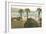 Beach Scene with Palm Trees-null-Framed Art Print