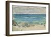 Beach Scene with Two Figures, 1885-90 (W/C on Paper)-James Abbott McNeill Whistler-Framed Giclee Print