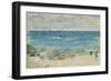 Beach Scene with Two Figures, 1885-90 (W/C on Paper)-James Abbott McNeill Whistler-Framed Giclee Print