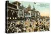 Beach Scene with Umbrellas, Santa Cruz-null-Stretched Canvas